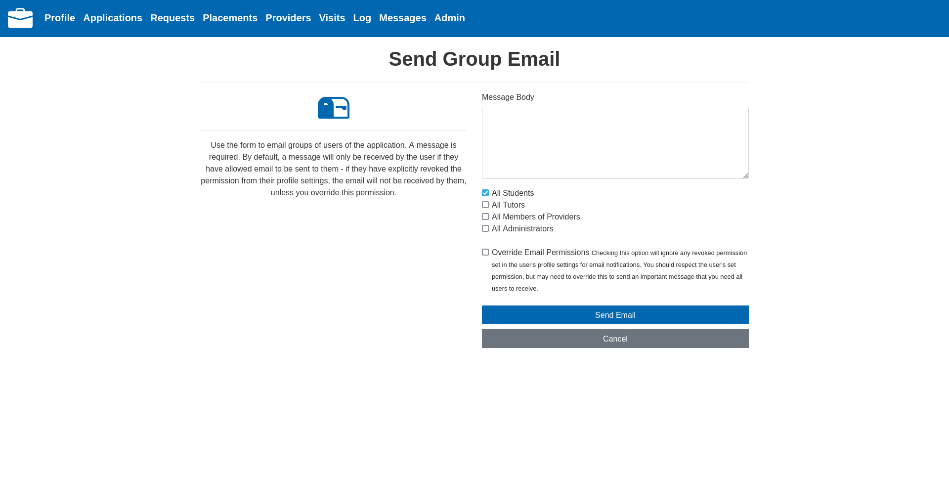 Send group email